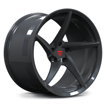 Custom forged carbon flash metallic wheel featuring a sleek design and optimal brake clearance.